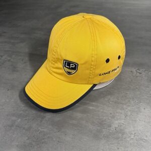 Imperial Lone Palm Golf Club Hat Yellow Navy Cotton Adjustable Strap Vintage Cap